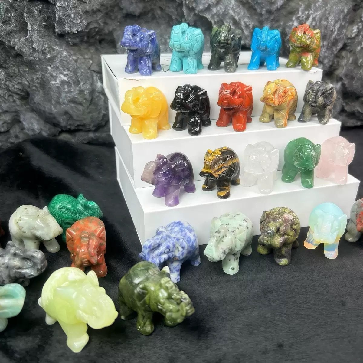 Natural 5cm Crystal Elephant Carving Wholesale - Image 2