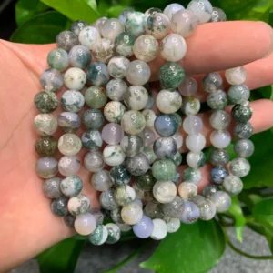 6mm,8mm Moss agate bracelets