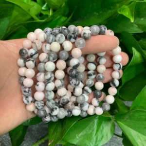 6mm,8mm Pink zebra bracelets