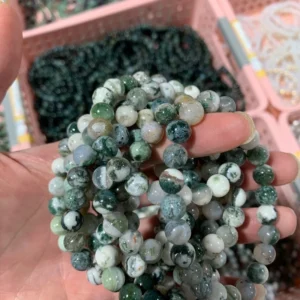 6mm,8mm Moss agate bracelets