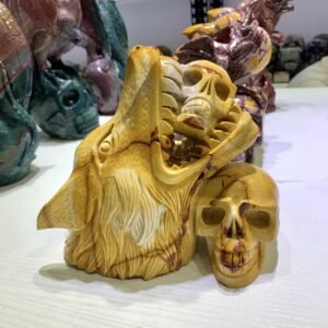 Mookite Skull Carving