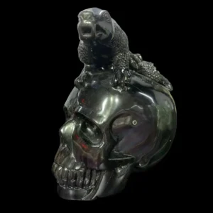 Rainbow Obsidian Skull