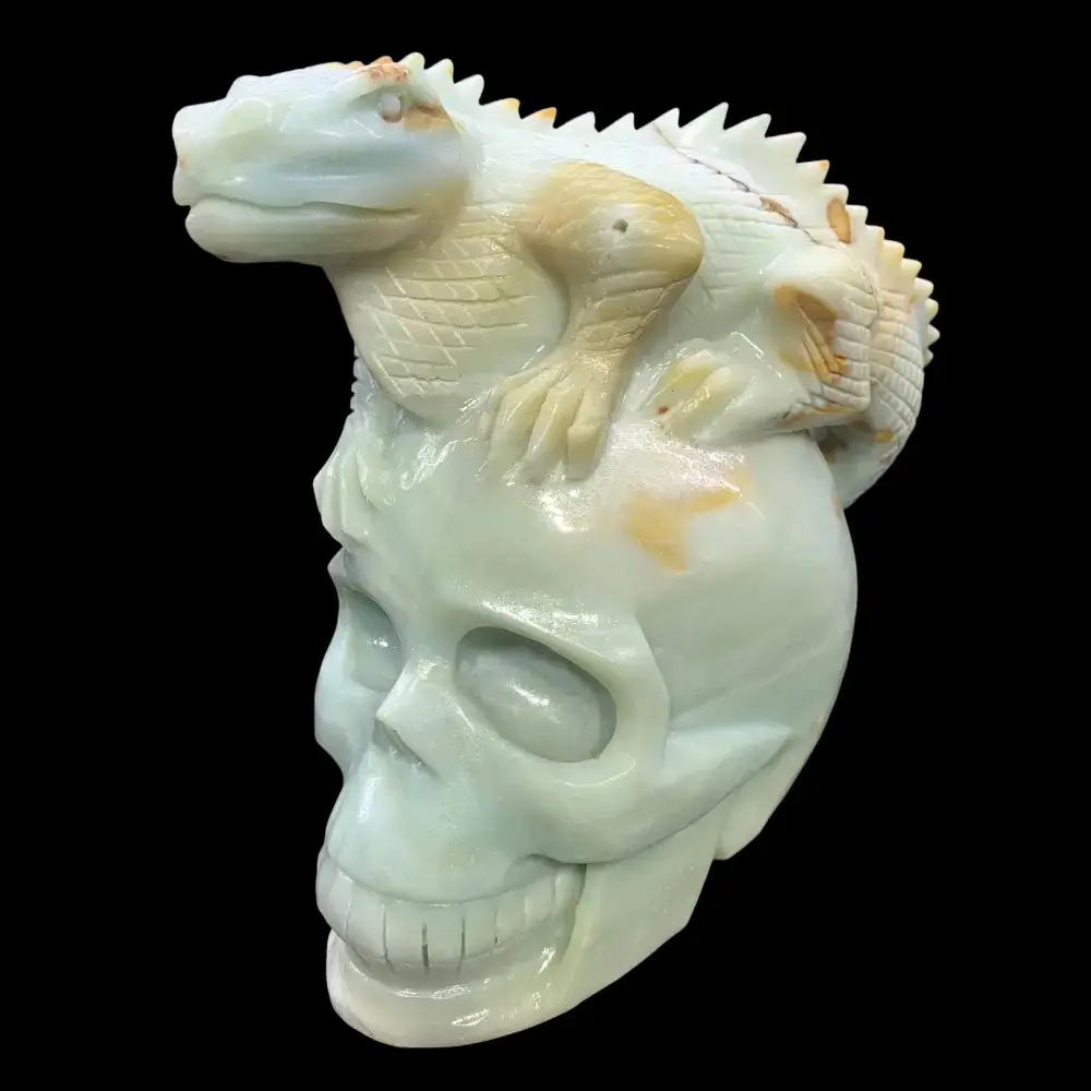 Caribbean Skull Carving