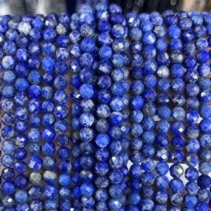 Natural 6mm/8mm/10mm Lapis Faceted Round Beads