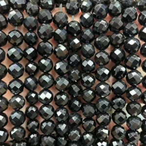 Natural 6mm/8mm/10mm Faceted Black Obsidian Beads