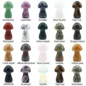 Natural 22x35mm Crystal Mushroom