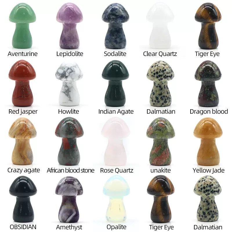 Natural 22x35mm Crystal Mushroom