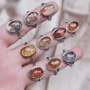 Natural Garden Quartz S925 Sliver Ring