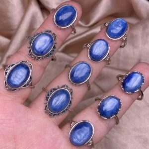 Natural Kynite S925 Sliver Ring