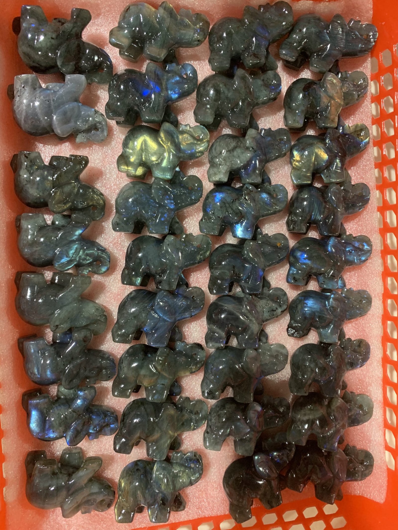 Labradorite Elephant Carving - Image 2