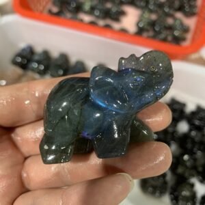 Labradorite Elephant Carving