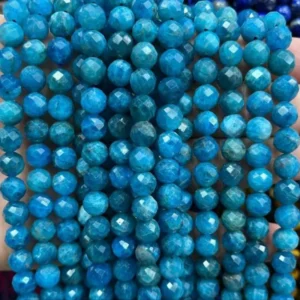 Natural 6mm/8mm/10mm Faceted Apatite Beads