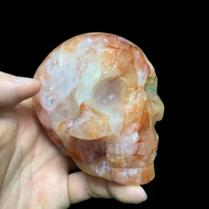 Natural Fire Quartz Skull