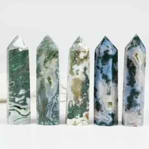 Natural 7-9cm Moss Agate Point
