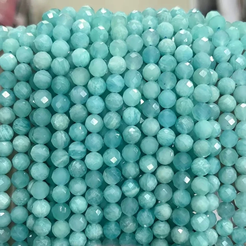 Natural 8mm Faceted Amazonite Beads