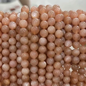Natural 6mm,8mm Peach Moonsone Beads Strand