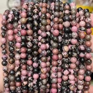Natural 4mm,6mm,8mm Rhodonite Beads Strand