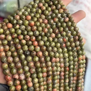 Natural 4mm,6mm,8mm Unakite Beads Strand