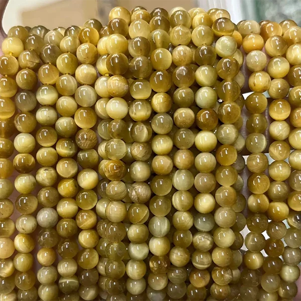 Natural 4mm,6mm,8mm Gold Tiger Eye Beads Strand