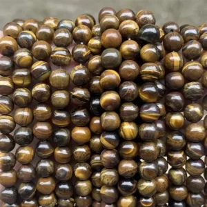Natural 4mm,6mm,8mm,10mm Tiger Eye Beads Strand