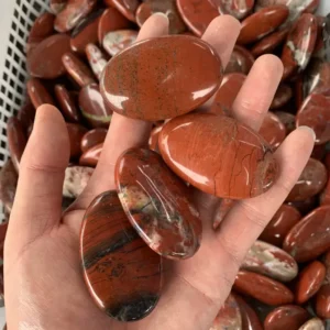 Natural Red Jasper Palm Stone