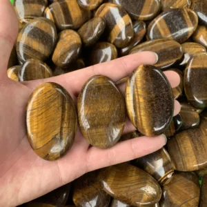 Natural Tiger Eye Palm Stone