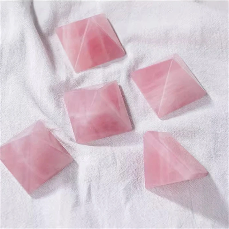 30mm,40mm,50mm Rose Quartz Pyramid