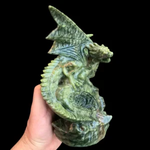 Green Jade Dragon Carving