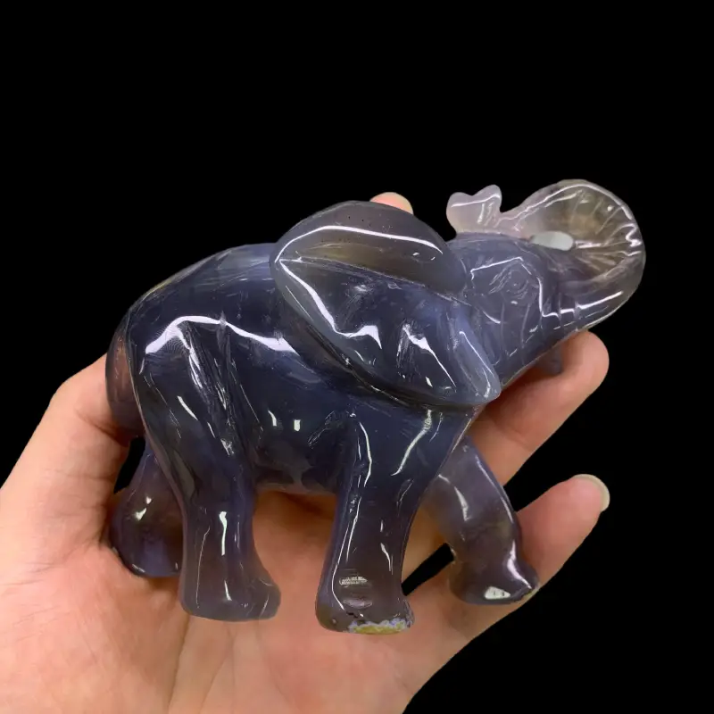 Crystal Elephant Carving,Agate Elephant Carving - Image 2