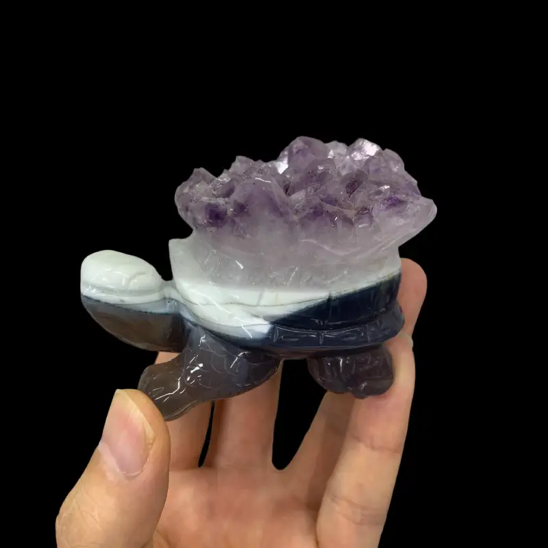 Crystal Turtle Carving,Agate Turtle Carving - Image 2
