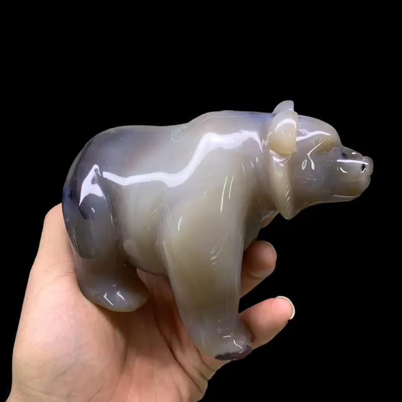 Crystal Bear Carving,Agate Bear Carving - Image 2