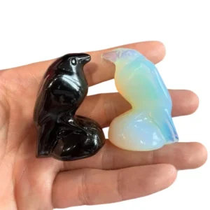 Obsidian&Opalite Raven,Bird Carving Wholesale