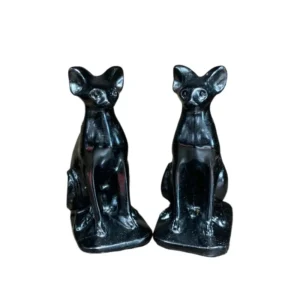 7.5cm Black Obsidian Egyptian Cat carving Carving Wholesale