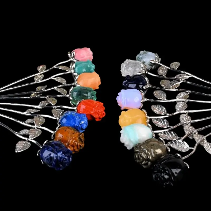 15cm Crystal Rose Flower Carving Wholesale - Image 5