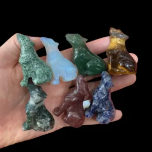 Crystal Wolf Carving Wholesale