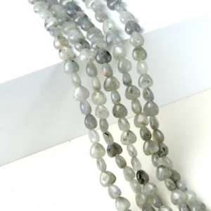 Natural 10mm Heart-shaped Labradorite Beads Strand