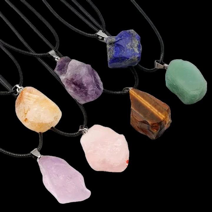 15x35mm Natural Crystal Gemstone Raw Pendant Wholesale