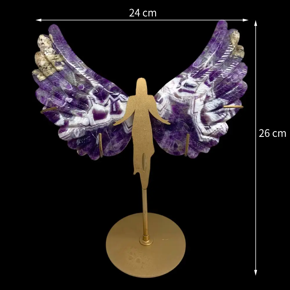 Crystal Amethyst Angel Wing Carving Wholesale - Image 2