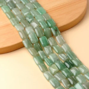 Natural 13x18mm Flat Rectangular Aventurine Beads Strand