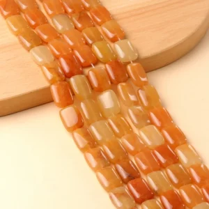 Natural 13x18mm Flat Rectangular Red Agate Beads Strand