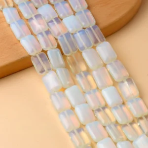 Natural 13x18mm Flat Rectangular Opalite Beads Strand