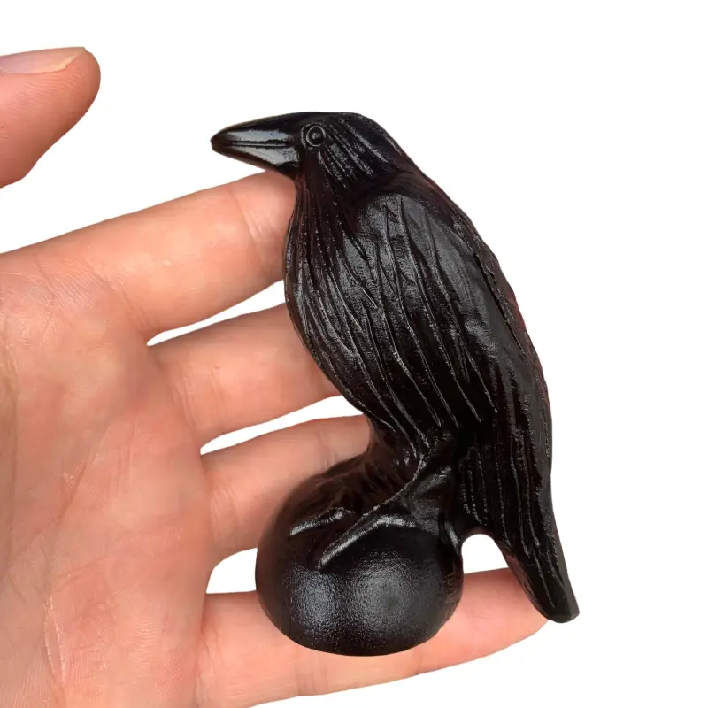 Obsidian Raven Carving Wholesale - Image 3