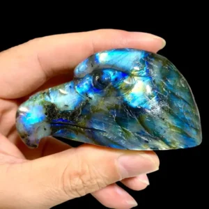 Labradorite Eagle Head Carving