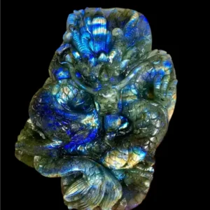 Labradorite Dragon Carving