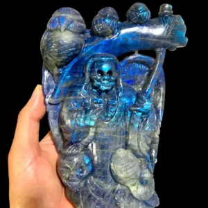 Labradorite Grim Reaper Carving