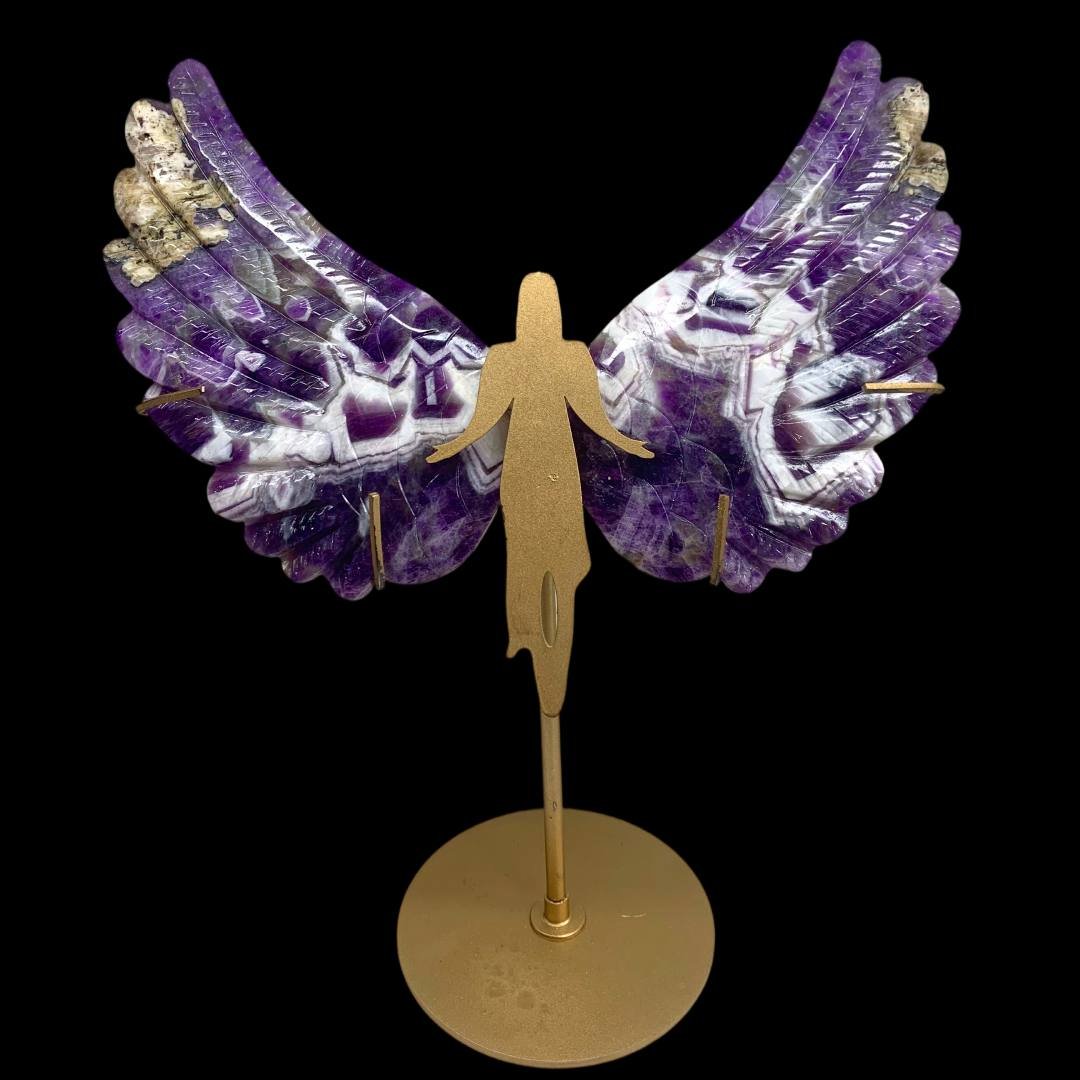 Crystal Amethyst Angel Wing Carving Wholesale