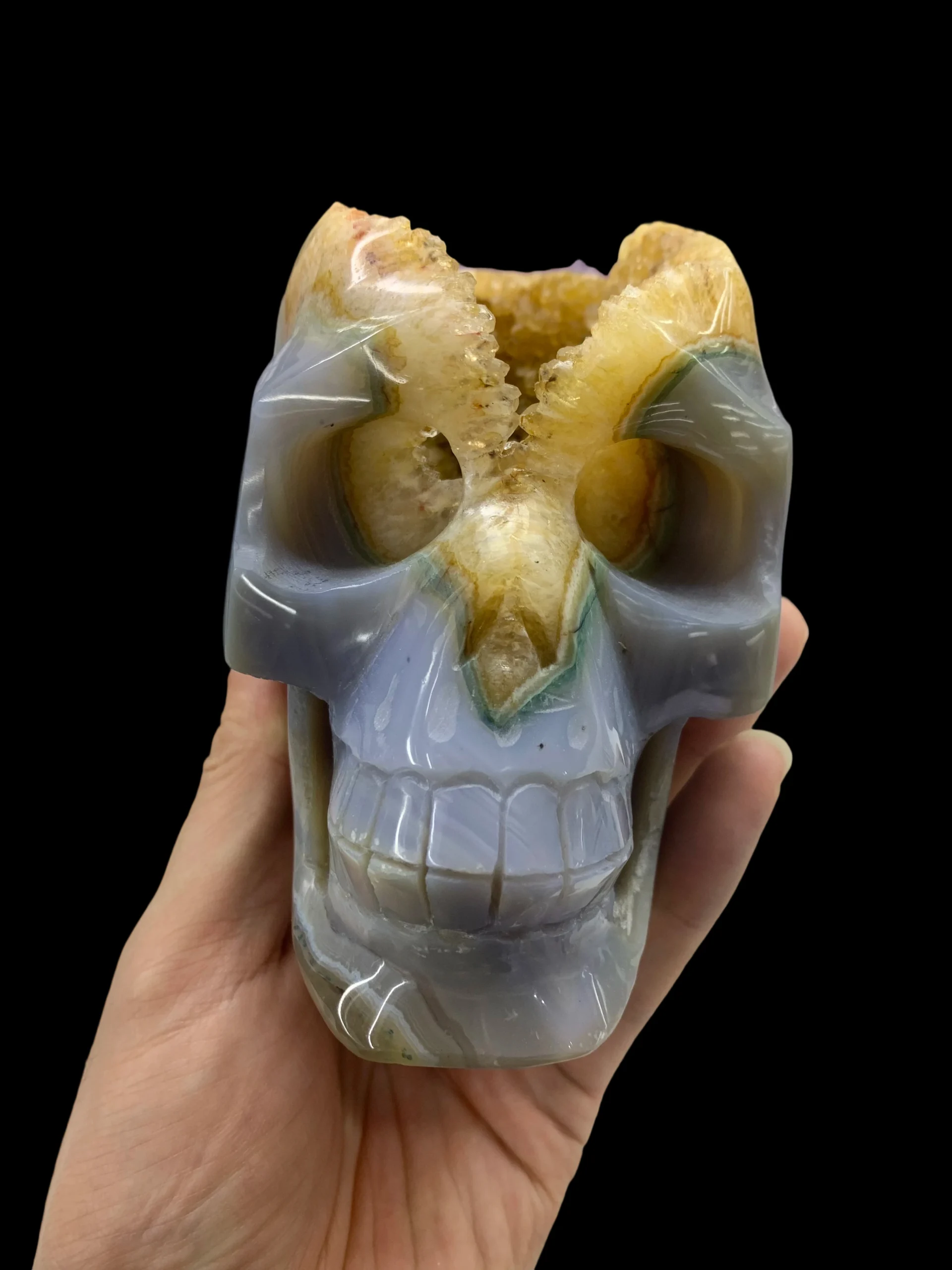 Agate druzy skull - Image 2